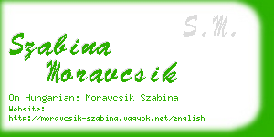 szabina moravcsik business card